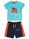 Fiat Set with Bermuda Sarabanda Fiat 2Pcs Set T-Shirt + Short 4550-00-4414-478810 Light Blue Boy