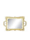 Keskor Plastic Rectangular Decorative Tray with Mirror 39x25cm