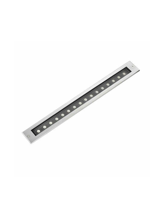 Faro Barcelona Spot Outdoor Floor Lamp LED 16W with Warm White Light IP67 Silver
