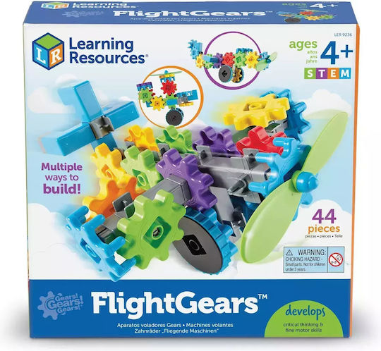 Learning Resources Пластмасова Конструктивна Игра Gears! Gears! Gears! Flight Gears за Деца 4+ години+ Години