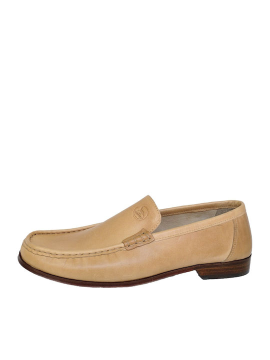 Men's Leather Moccasins Beige