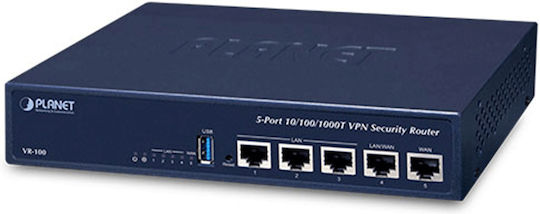 Planet VR-100 Безжичен Рутер Wi‑Fi 4 - Безжична мрежа 4 с 4 Порта Gigabit Ethernet