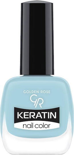 Golden Rose Keratin Glossy Βερνίκι Νυχιών Μακράς Διαρκείας Γαλάζιο 97 10.5ml