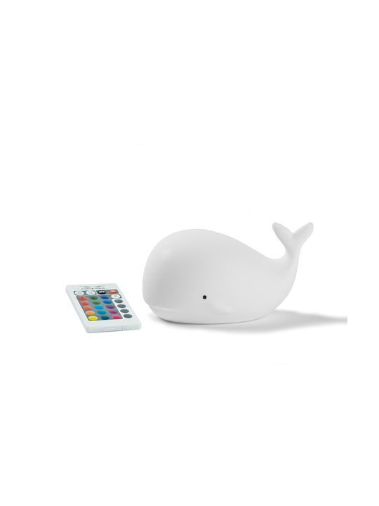 Rabbit & Friends Φωτάκι Νυκτός LED Φάλαινα Λευκό