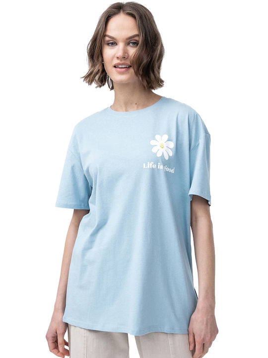 Tom Tailor Women's Oversized T-shirt Light Blue