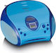 Lenco SCD-24BU Kinder Tragbares Radio-CD-Spieler mit CD / Radio Blau