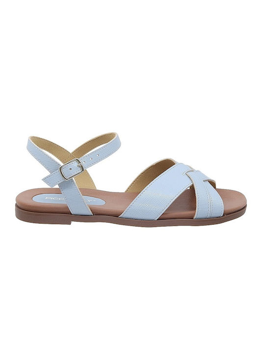 Piccadilly Anatomic Women's Sandals with Ankle Strap Light Blue