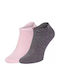 Calvin Klein Damen Einfarbige Socken Pink / Grey 2Pack