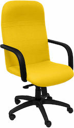 Letur Bali Office Chair with Fixed Arms Yellow P&C