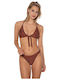 Set Bikini Τριγωνάκι με Αφαιρούμενη Ενίσχυση Animal Print Καφέ