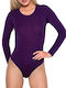 Apple Boxer Long Sleeve String Bodysuit Purple