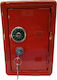 Κουμπαράς Μεταλλικός Κόκκινος 12x10x18cm