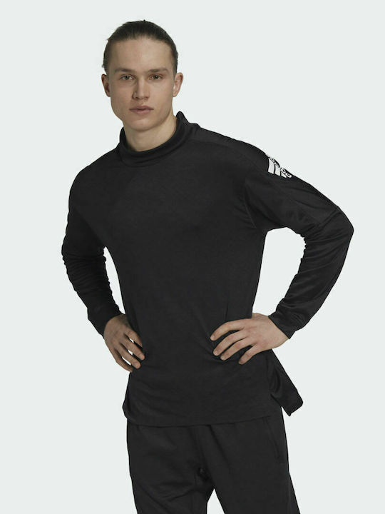 Adidas Workout Warm Ανδρική Μπλούζα Μακρυμάνικη Μαύρη