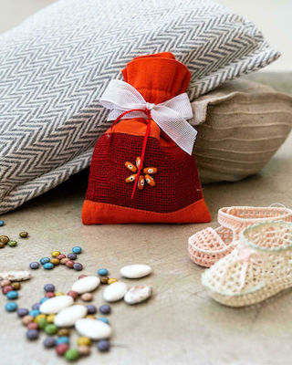 Pennie Pouch for Wedding Favors Orange From Utah with Beaded Embroidery 15x25cm Orange