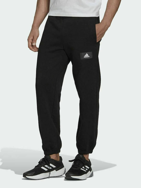 Adidas Essentials FeelVivid Παντελόνι Φόρμας με Λάστιχο Μαύρο