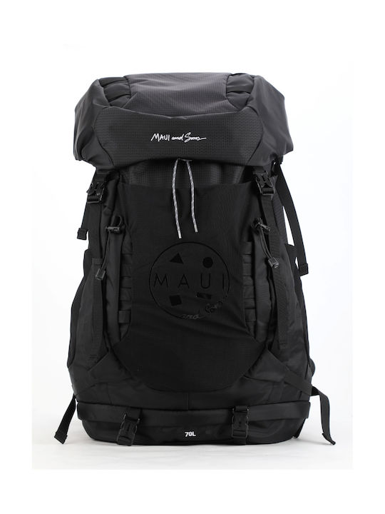 Maui & Sons Trekking Waterproof Mountaineering Backpack 70lt Black 2713