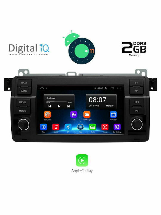 Digital IQ Car Audio System for BMW E46 / Series 3 (E46) / Series 3 Audi A7 1998-2005 (Bluetooth/USB/AUX/WiFi/GPS) with Touch Screen 7"