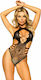 Leg Avenue Cut Out Strappy Bodysuit Секси Боди Black