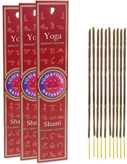 Yogi & Yogini Raumdüfte Sticks Shanti mit Parfüm Sandelholz 3280 10 Stück
