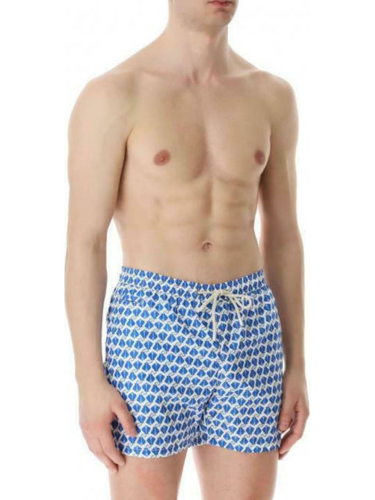 MC2 Men's Swimwear Shorts Light Blue with Patterns