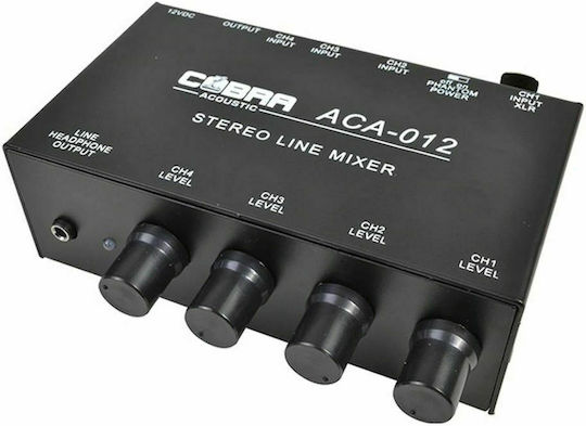 Cobra ACA-012 Αναλογικός Μίκτης 5 Καναλιών με Phantom Power & 1 Εισόδο XLR