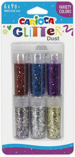 Carioca Dust Variety Colors Goldstaub Glitter Mehrfarbig 9gr Set 6Stück