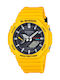Casio G-Shock Uhr Chronograph Batterie mit Gelb Kautschukarmband