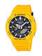 Casio G-Shock Ανδρικό Ρολόι 45.5mm Χρονογράφος Μπαταρίας με Κίτρινο Καουτσούκ Λουράκι