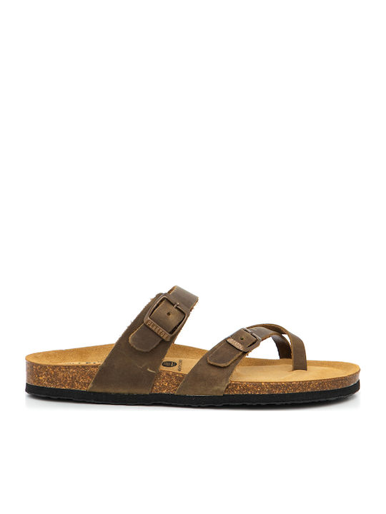 Plakton Bombay Leather Women's Flat Sandals Ana...