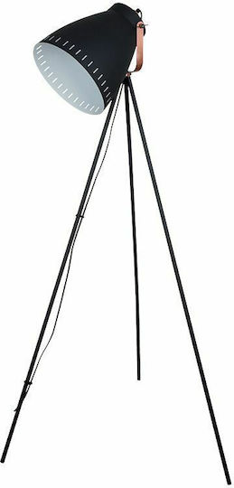 Elmark Floor Lamp H145xW54.5cm. with Socket for Bulb E27 Black