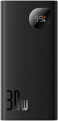 Baseus Adaman2 Power Bank 10000mAh 30W cu 2 Porturi USB-A și Port USB-C Livrarea energiei / Încărcare rapidă 3.0 Negru