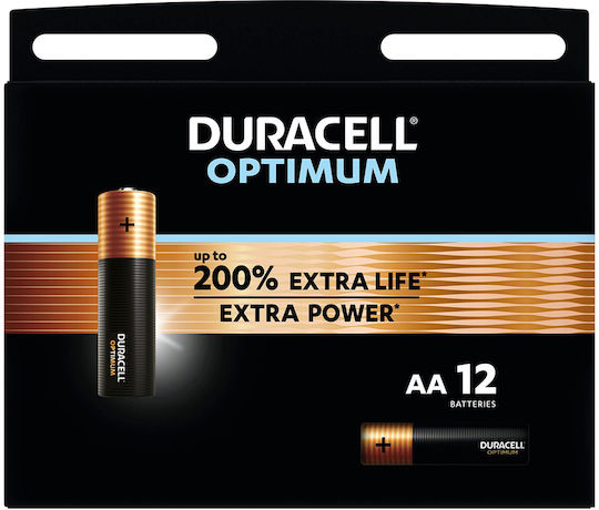 Duracell Optimum 200 Αλκαλικές Μπαταρίες AA 1.5V 12τμχ