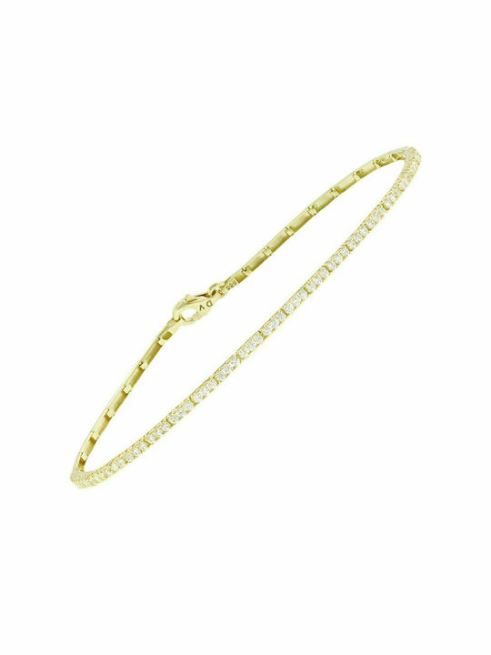 Mertzios.gr Damen Armband aus Gold 14K mit Zirkon