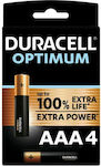 Duracell Optimum 200 Αλκαλικές Μπαταρίες AAA 1.5V 4τμχ