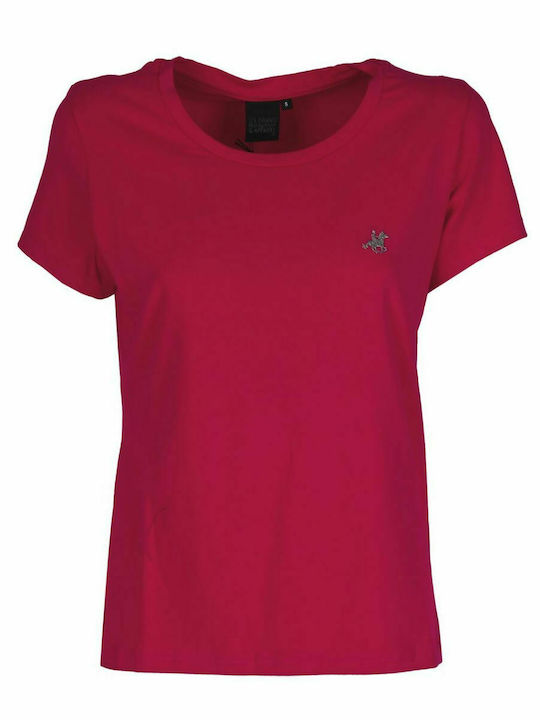 US GRAND POLO Дамска тениска в цвят фуксия USDT 425 fuchsia