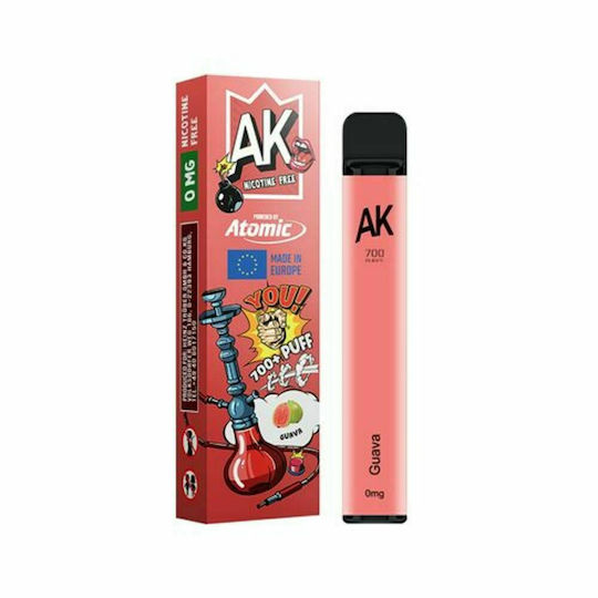 Atomic Atomic Einweg-E-Zigarette 700 Einatmungen Guave ohne Nikotin 2ml Rosa