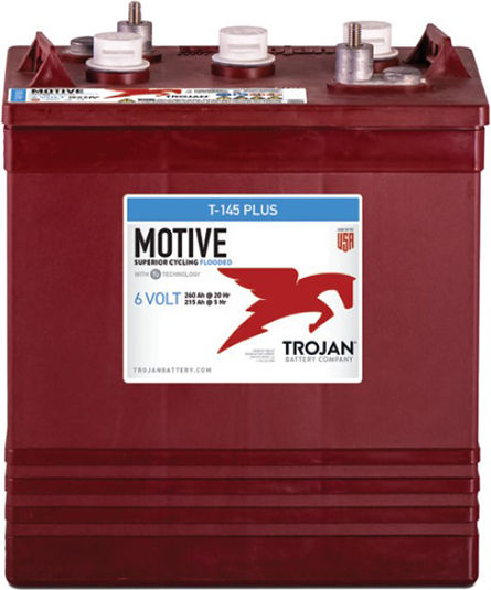 Trojan Motive T-145 Plus Батерия за фотоволтаични системи Отворен тип Голям капацитет на разреждане 6V 260Ах