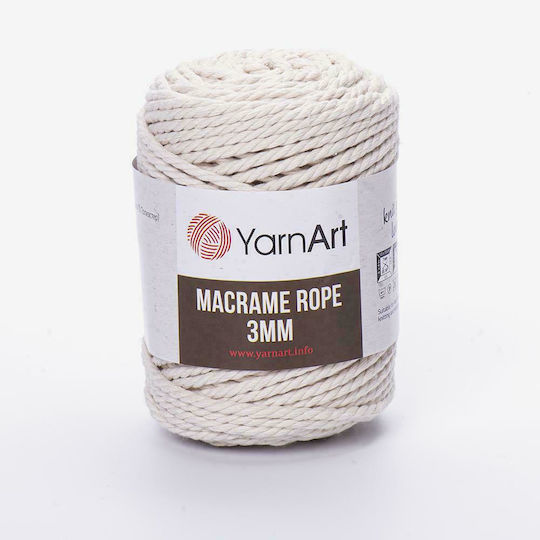 YarnArt Macrame Rope 3mm Μακραμέ Βαμβακερό 752 Εκρού 63m 90gr