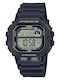 Casio Дигитален Мъжки Часовник 44.5мм Хронограф На Батерия С Черна Каучукова Каишка