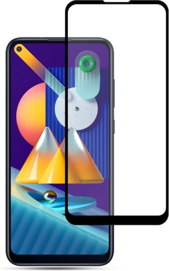 Mocolo Full Face Tempered Glass Μαύρο (Galaxy M11)