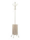 Freestanding Coat Rack Metallic Beige 34x34x188cm