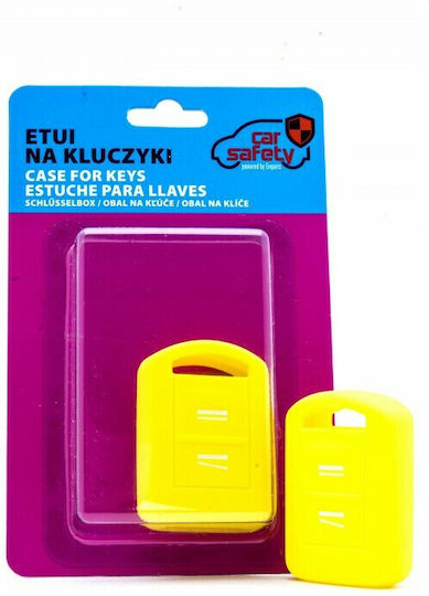 Θήκη Κλειδιού Car Safety από Silikon με 2 Κουμπιά για Opel σε Gelb Χρώμα