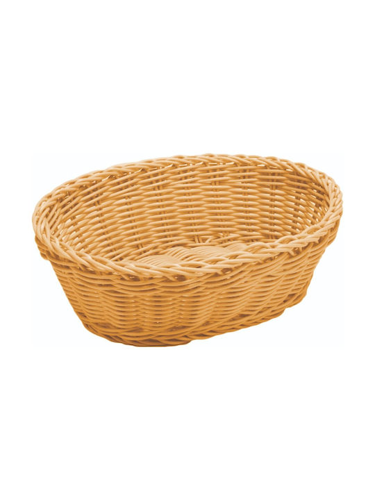 GTSA Καλάθι Ψωμιού από Rattan Μπεζ 23x17x8cm