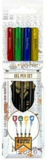 Blue Sky Studios Harry Potter Hogwarts Shield Στυλό Gel 4τμχ
