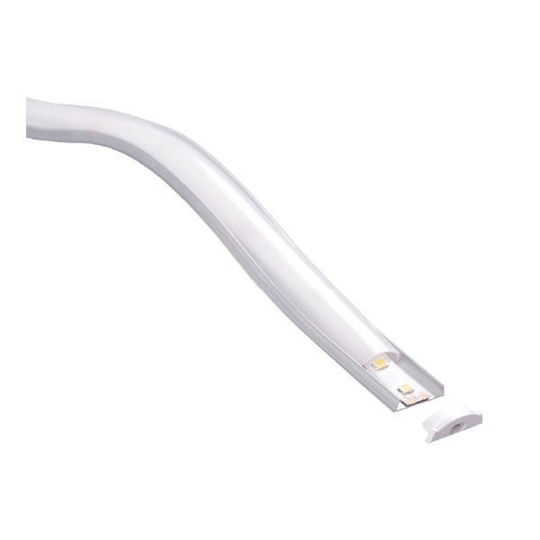 Eurolamp Εξωτερικό Προφίλ Αλουμινίου Ταινίας LED με Οπάλ Κάλυμμα 200x1x1εκ.