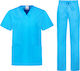 B-Well Colombo Unisex Blue Pants & Blouse Set C...
