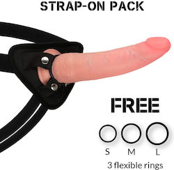 Rock Army Crusader Harness με Dildo 21.5cm στο χρώμα του δέρματος