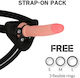 Rock Army Avenger Gurtzeug mit Dildo 19cm und Vibration in Hautfarbe