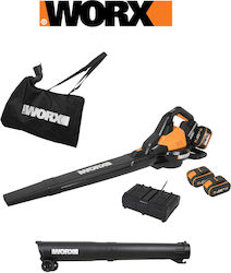 Worx Suflantă / Aspirator 40V cu 2 Baterii 4Ah & Reglare Volum Worx Suflantă / Aspirator 40V cu 2 Baterii 4Ah & Reglare Volum