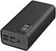 Platinet PL0415 Power Bank 30000mAh 22.5W с 4 USB-A порта и USB-C порт Power Delivery / Бързо зареждане 3.0 Черен